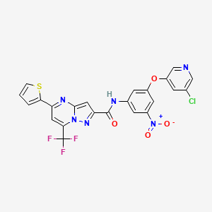 N-{3-[(5-chloro-3-pyridinyl)oxy]-5-nitrophenyl}-5-(2-thienyl)-7-(trifluoromethyl)pyrazolo[1,5-a]pyrimidine-2-carboxamide