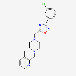 molecular formula C20H22ClN5O B5108599 1-{[3-(3-chlorophenyl)-1,2,4-oxadiazol-5-yl]methyl}-4-[(3-methyl-2-pyridinyl)methyl]piperazine 