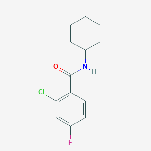 molecular formula C13H15ClFNO B5108602 2-chloro-N-cyclohexyl-4-fluorobenzamide 