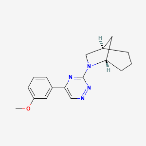 molecular formula C17H20N4O B5108605 (1R*,5S*)-6-[5-(3-methoxyphenyl)-1,2,4-triazin-3-yl]-6-azabicyclo[3.2.1]octane 