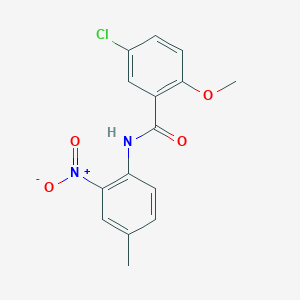 molecular formula C15H13ClN2O4 B5108613 5-chloro-2-methoxy-N-(4-methyl-2-nitrophenyl)benzamide 