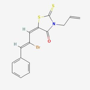molecular formula C15H12BrNOS2 B5108637 3-allyl-5-(2-bromo-3-phenyl-2-propen-1-ylidene)-2-thioxo-1,3-thiazolidin-4-one 