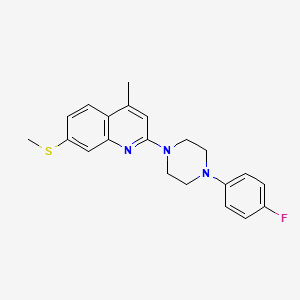 molecular formula C21H22FN3S B5108638 2-[4-(4-fluorophenyl)-1-piperazinyl]-4-methyl-7-(methylthio)quinoline 