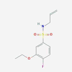 molecular formula C11H14FNO3S B5108650 N-allyl-3-ethoxy-4-fluorobenzenesulfonamide 