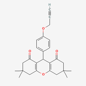 molecular formula C26H28O4 B5108660 3,3,6,6-tetramethyl-9-[4-(2-propyn-1-yloxy)phenyl]-3,4,5,6,7,9-hexahydro-1H-xanthene-1,8(2H)-dione 