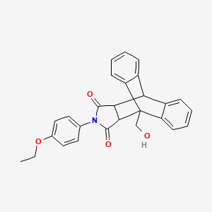 molecular formula C27H23NO4 B5108686 17-(4-ethoxyphenyl)-1-(hydroxymethyl)-17-azapentacyclo[6.6.5.0~2,7~.0~9,14~.0~15,19~]nonadeca-2,4,6,9,11,13-hexaene-16,18-dione 