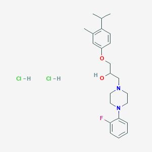molecular formula C23H33Cl2FN2O2 B5108688 1-[4-(2-fluorophenyl)-1-piperazinyl]-3-(4-isopropyl-3-methylphenoxy)-2-propanol dihydrochloride 