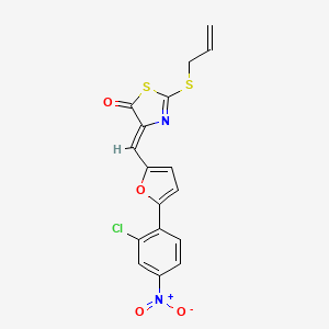 molecular formula C17H11ClN2O4S2 B5108707 2-(allylthio)-4-{[5-(2-chloro-4-nitrophenyl)-2-furyl]methylene}-1,3-thiazol-5(4H)-one 