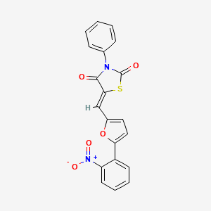 5-{[5-(2-nitrophenyl)-2-furyl]methylene}-3-phenyl-1,3-thiazolidine-2,4-dione