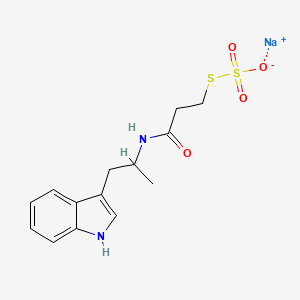 molecular formula C14H17N2NaO4S2 B5108725 sodium S-(3-{[2-(1H-indol-3-yl)-1-methylethyl]amino}-3-oxopropyl) thiosulfate 