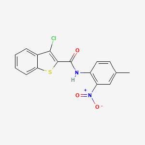 molecular formula C16H11ClN2O3S B5108751 3-chloro-N-(4-methyl-2-nitrophenyl)-1-benzothiophene-2-carboxamide 