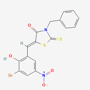 3-benzyl-5-(3-bromo-2-hydroxy-5-nitrobenzylidene)-2-thioxo-1,3-thiazolidin-4-one