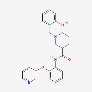molecular formula C24H25N3O3 B5108783 1-(2-hydroxybenzyl)-N-[2-(3-pyridinyloxy)phenyl]-3-piperidinecarboxamide 