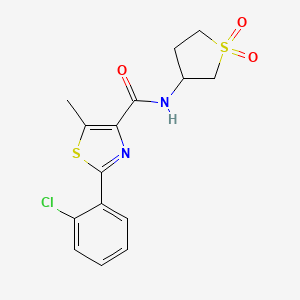 molecular formula C15H15ClN2O3S2 B5108791 2-(2-chlorophenyl)-N-(1,1-dioxidotetrahydro-3-thienyl)-5-methyl-1,3-thiazole-4-carboxamide 
