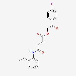 molecular formula C20H20FNO4 B5108808 2-(4-fluorophenyl)-2-oxoethyl 4-[(2-ethylphenyl)amino]-4-oxobutanoate 