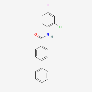 molecular formula C19H13ClINO B5108817 N-(2-chloro-4-iodophenyl)-4-biphenylcarboxamide 