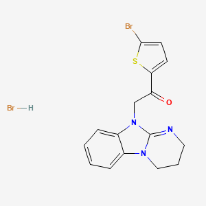 1-(5-bromo-2-thienyl)-2-(3,4-dihydropyrimido[1,2-a]benzimidazol-10(2H)-yl)ethanone hydrobromide