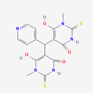 5,5'-(4-pyridinylmethylene)bis(6-hydroxy-2-mercapto-3-methyl-4(3H)-pyrimidinone)