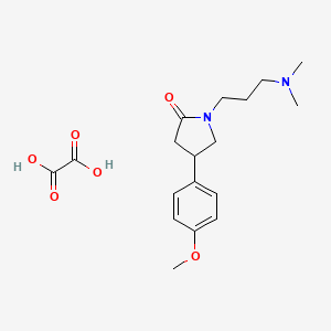 molecular formula C18H26N2O6 B5108855 1-[3-(dimethylamino)propyl]-4-(4-methoxyphenyl)-2-pyrrolidinone oxalate 