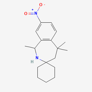 molecular formula C18H26N2O2 B5108869 1,5,5-trimethyl-8-nitro-1,2,4,5-tetrahydrospiro[2-benzazepine-3,1'-cyclohexane] 