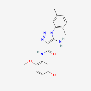 molecular formula C19H21N5O3 B5108889 5-amino-N-(2,5-dimethoxyphenyl)-1-(2,5-dimethylphenyl)-1H-1,2,3-triazole-4-carboxamide 