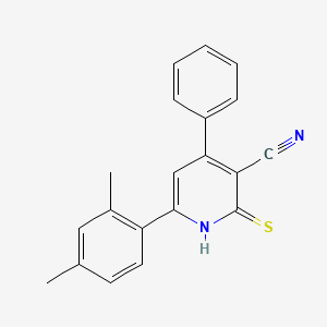molecular formula C20H16N2S B5108897 6-(2,4-dimethylphenyl)-4-phenyl-2-thioxo-1,2-dihydro-3-pyridinecarbonitrile 