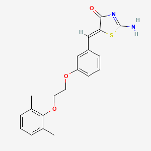 molecular formula C20H20N2O3S B5108924 5-{3-[2-(2,6-dimethylphenoxy)ethoxy]benzylidene}-2-imino-1,3-thiazolidin-4-one 