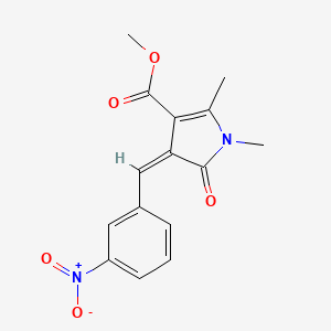 molecular formula C15H14N2O5 B5108945 methyl 1,2-dimethyl-4-(3-nitrobenzylidene)-5-oxo-4,5-dihydro-1H-pyrrole-3-carboxylate 