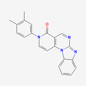 molecular formula C21H16N4O B5108974 3-(3,4-dimethylphenyl)pyrido[3',4':5,6]pyrimido[1,2-a]benzimidazol-4(3H)-one 