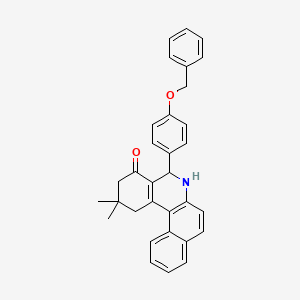 molecular formula C32H29NO2 B5108976 5-[4-(benzyloxy)phenyl]-2,2-dimethyl-2,3,5,6-tetrahydrobenzo[a]phenanthridin-4(1H)-one 