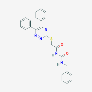 molecular formula C25H21N5O2S B510898 N-(benzylcarbamoyl)-2-[(5,6-diphenyl-1,2,4-triazin-3-yl)sulfanyl]acetamide CAS No. 757205-72-4