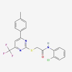 N-(2-chlorophenyl)-2-{[4-(4-methylphenyl)-6-(trifluoromethyl)-2-pyrimidinyl]thio}acetamide