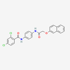 molecular formula C25H18Cl2N2O3 B5108992 2,4-dichloro-N-(4-{[(2-naphthyloxy)acetyl]amino}phenyl)benzamide 