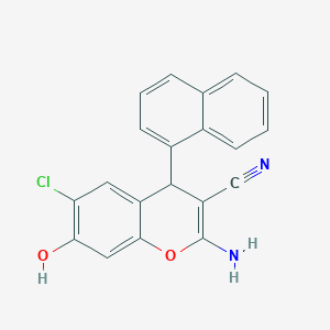 molecular formula C20H13ClN2O2 B5109004 2-amino-6-chloro-7-hydroxy-4-(1-naphthyl)-4H-chromene-3-carbonitrile 