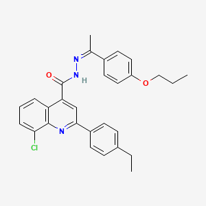 molecular formula C29H28ClN3O2 B5109028 8-chloro-2-(4-ethylphenyl)-N'-[1-(4-propoxyphenyl)ethylidene]-4-quinolinecarbohydrazide 