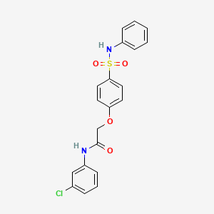 molecular formula C20H17ClN2O4S B5109043 2-[4-(anilinosulfonyl)phenoxy]-N-(3-chlorophenyl)acetamide 