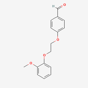 molecular formula C16H16O4 B5109048 4-[2-(2-methoxyphenoxy)ethoxy]benzaldehyde 