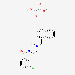molecular formula C24H23ClN2O5 B5109066 1-(3-chlorobenzoyl)-4-(1-naphthylmethyl)piperazine oxalate 