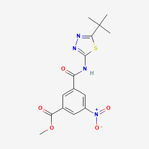 molecular formula C15H16N4O5S B5109102 methyl 3-{[(5-tert-butyl-1,3,4-thiadiazol-2-yl)amino]carbonyl}-5-nitrobenzoate 