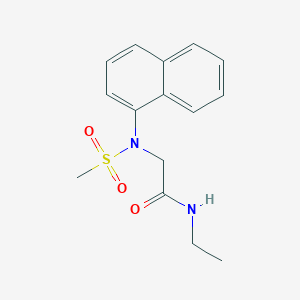 molecular formula C15H18N2O3S B5109113 N~1~-ethyl-N~2~-(methylsulfonyl)-N~2~-1-naphthylglycinamide 