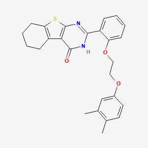 molecular formula C26H26N2O3S B5109118 2-{2-[2-(3,4-dimethylphenoxy)ethoxy]phenyl}-5,6,7,8-tetrahydro[1]benzothieno[2,3-d]pyrimidin-4(3H)-one 