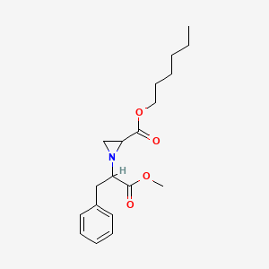 molecular formula C19H27NO4 B5109160 hexyl 1-(1-benzyl-2-methoxy-2-oxoethyl)-2-aziridinecarboxylate 