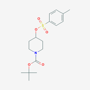 molecular formula C17H25NO5S B051092 1-BOC-4-(甲苯磺酰氧基)哌啶 CAS No. 118811-07-7