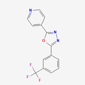 molecular formula C14H8F3N3O B5109202 4-{5-[3-(trifluoromethyl)phenyl]-1,3,4-oxadiazol-2-yl}pyridine 