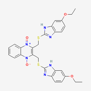 molecular formula C28H26N6O4S2 B5109216 2,3-bis{[(5-ethoxy-1H-benzimidazol-2-yl)thio]methyl}quinoxaline 1,4-dioxide 