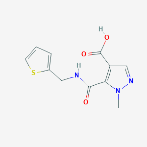 molecular formula C11H11N3O3S B5109240 1-methyl-5-{[(2-thienylmethyl)amino]carbonyl}-1H-pyrazole-4-carboxylic acid 