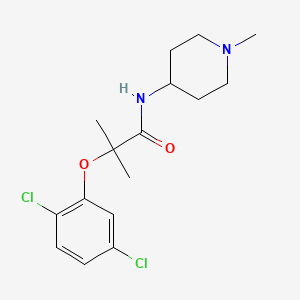 molecular formula C16H22Cl2N2O2 B5109255 2-(2,5-dichlorophenoxy)-2-methyl-N-(1-methyl-4-piperidinyl)propanamide 