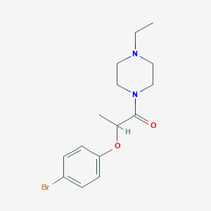 molecular formula C15H21BrN2O2 B5109262 1-[2-(4-bromophenoxy)propanoyl]-4-ethylpiperazine 