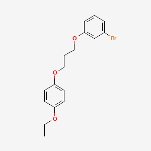 molecular formula C17H19BrO3 B5109266 1-bromo-3-[3-(4-ethoxyphenoxy)propoxy]benzene 