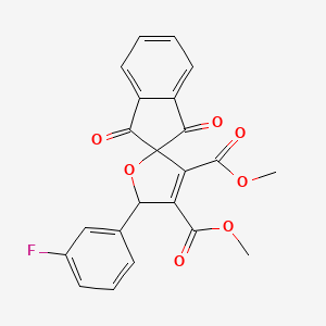 molecular formula C22H15FO7 B5109273 dimethyl 5-(3-fluorophenyl)-1',3'-dioxo-1',3'-dihydro-5H-spiro[furan-2,2'-indene]-3,4-dicarboxylate 
